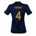 Günstige Frankreich Raphael Varane #4 Heim Fussballtrikot Damen WM 2022 Kurzarm
